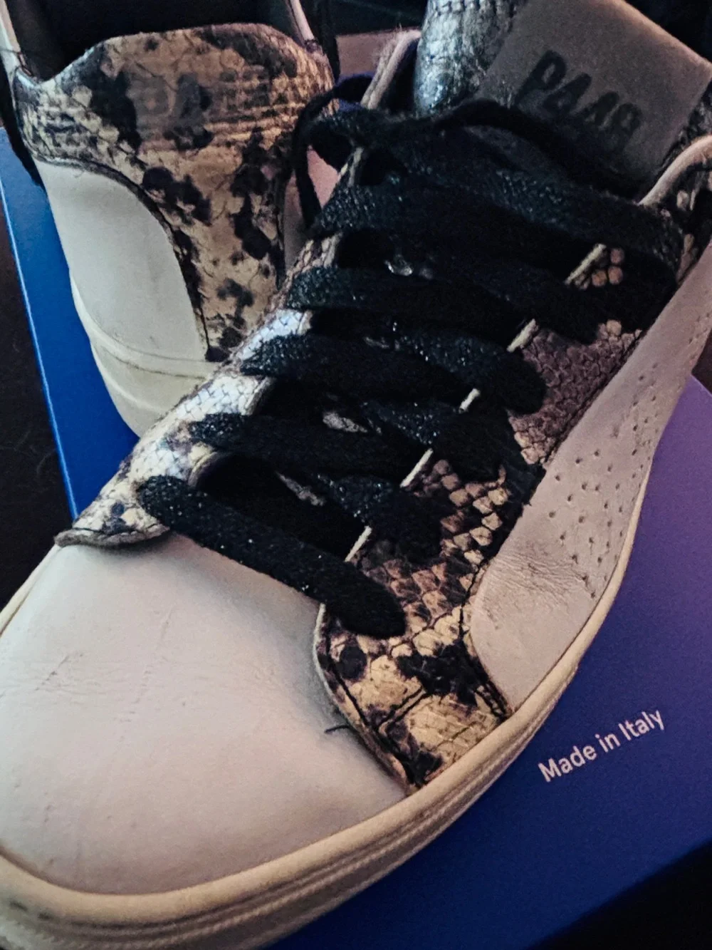 GUC P448 Thea Platform Glitter snake/ trim print sneakers